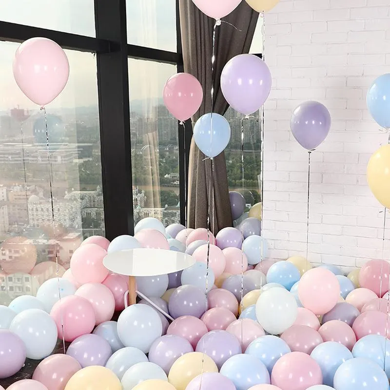 Ballons d'anniversaire épaissis, décoration de fête, macarone de bonbons de mariage