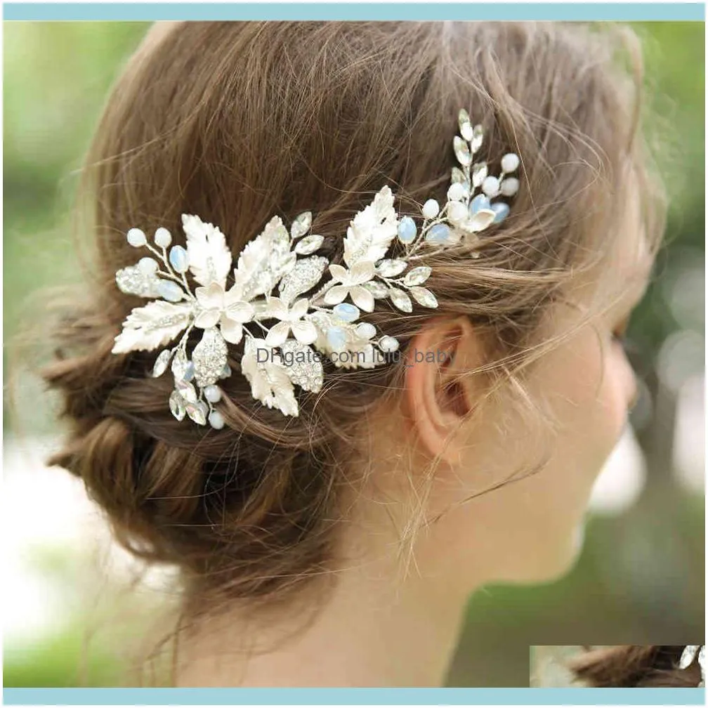 Comb Clip Wedding Rhinestone Flower Bridal Hair Accessories Tiara Headband Head Jewelry