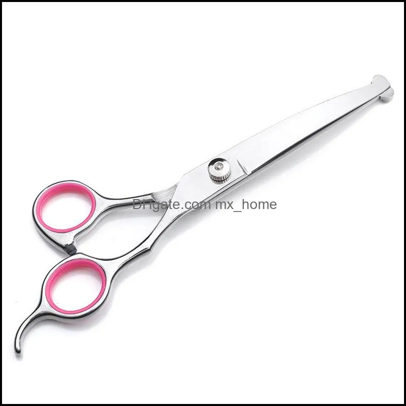Beauty Tools Stainless Steel Dog Grooming Scissors Kit with Safety Round Tip Thinning Straight Curved Shears Comb For Pet JK2012X5