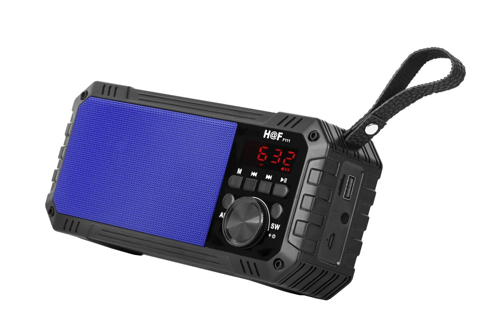 HF-F111 Haut-parleur portable Bluetooth multibande avec support pour téléphone Haut-parleurs HiFi stéréo extérieurs Boîte de son sans fil Haut-parleur radio FM