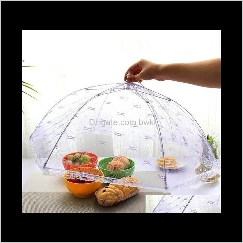 Other Kitchen, Dining Bar & Garden Drop Delivery 2021 1Pc Est Umbrella Style Anti Fly Mosquito Meal Lace Table Home Using Food Er Kitchen Gad