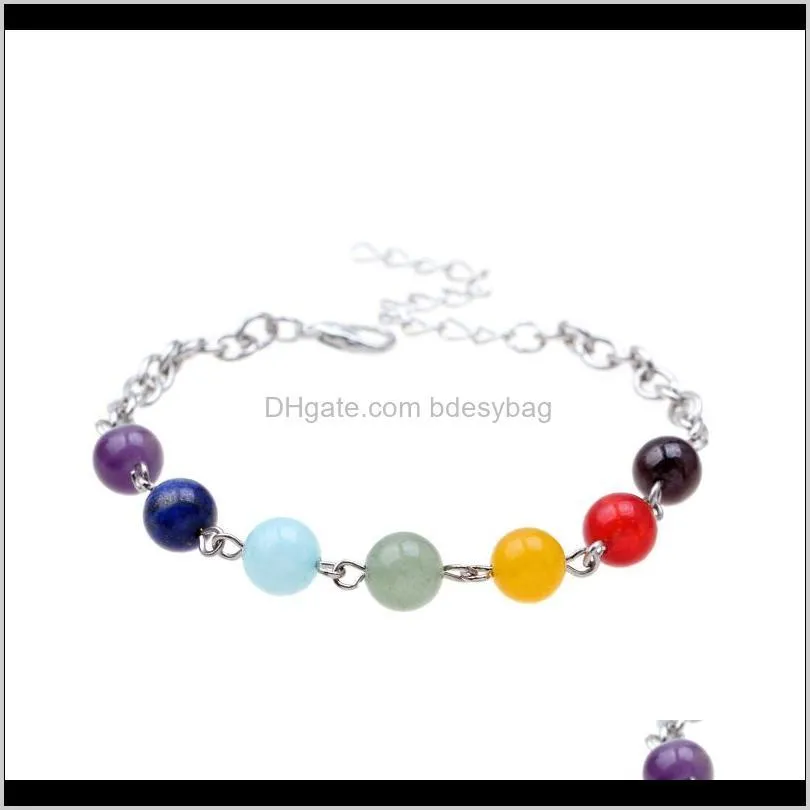 women chakra bracelet yoga reiki healing balance chakra stone bracelets beads charm bracelets jewelry