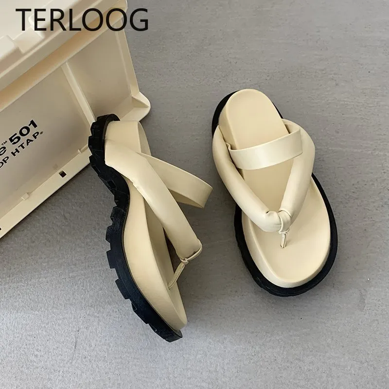 Tofflor Kvinnor Sommar Sandaler Komfort Wedges Plattform Skor Kvinna Casual Antiskid Flip Flops Fashion Ladies Sfot Sport Slides K722