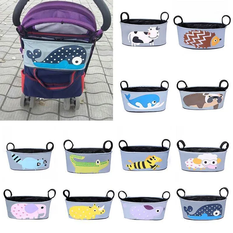 Opbergzakken Draagbare kinderwagen Organizer PRAM Winkelwagen Mama Opknoping Basket Baby Bag 1 PC Wandelaars Accessoires