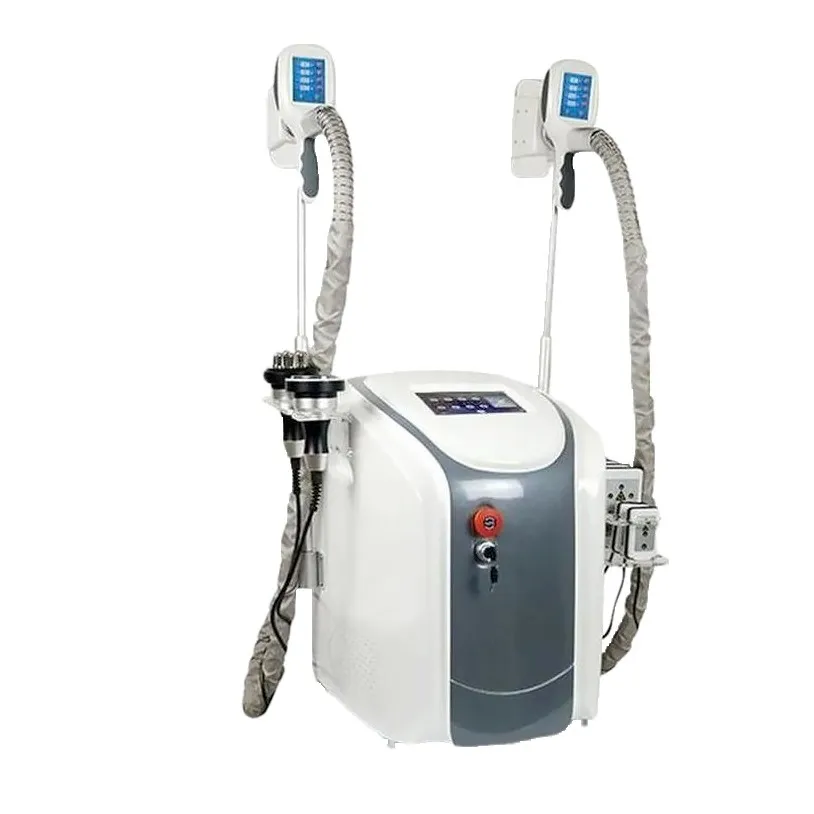 Cryolipolysis Fat Freezing Machine Midjan Slimming Cavitation RF Machine Lipo Laser 2 Cryo Heads kan fungera samtidigt CE/DHL