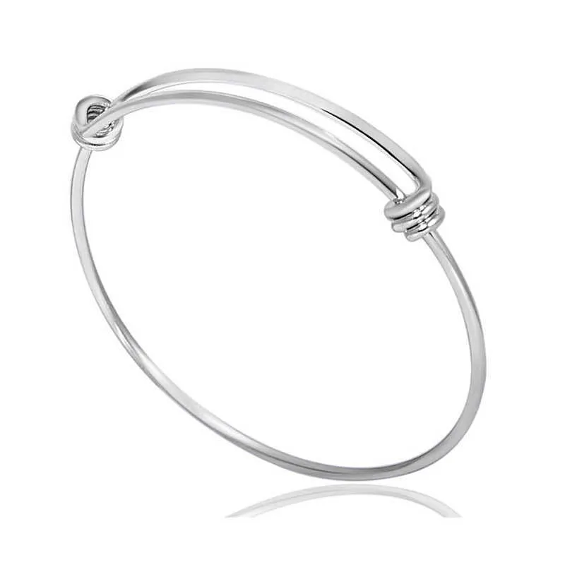 Aiovlo nouvelle mode 5 pièces/lot 65mm en acier inoxydable réglable Bracelet accessoires pour la fabrication de bijoux bricolage Bracelet fait main Q0719