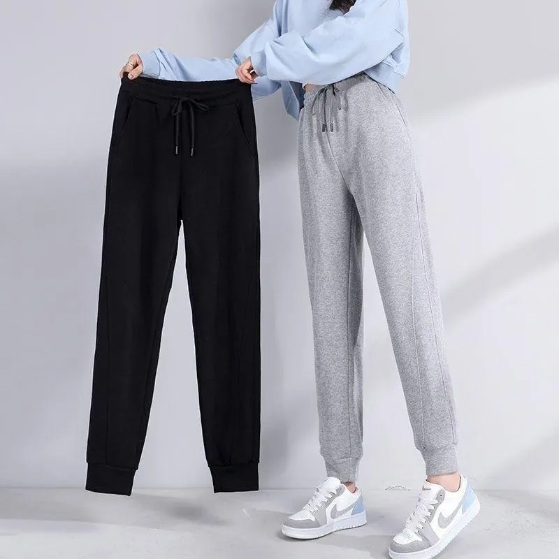 Womens Casual Korean Sweatpants Loose Fit Tappered Sports Capris For Spring  And Autumn, Large Size Slimming Harem Ins For Comfortable Wear In 2021 From  Bida Josh, $44.47