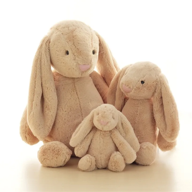 Kawaii Long Eared Bunny Plush Toys for Girls de pelúcia de animais de pelúcia, bebê macio de pelúcia de pelúcia 220314