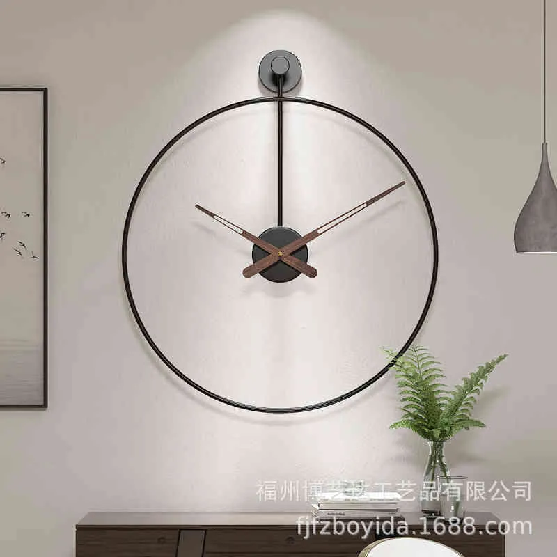 Nordic Luxo Relógio De Parede Moderno Design Sala de Visitas Cozinha Relógio De Parede Bateria Simples Ferro Relógios Reloj Pared Home Decor DL60WC H1230