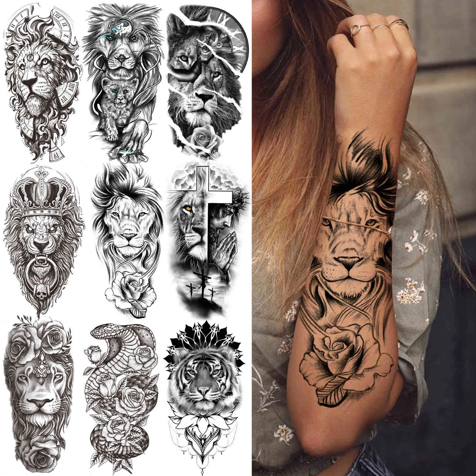 Tatouage Tete De Lion Realiste