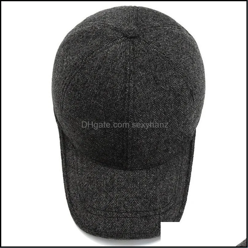 Winter new cotton basball stitching men`s autumn and winter cap warm cold-proof ear protection hat GWE9851