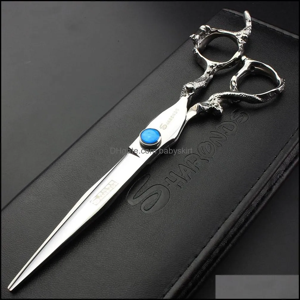 7 inch professional cutting hair scissors for hairdresser high quality Japanese steel sapphire haircut barbershop shears makas