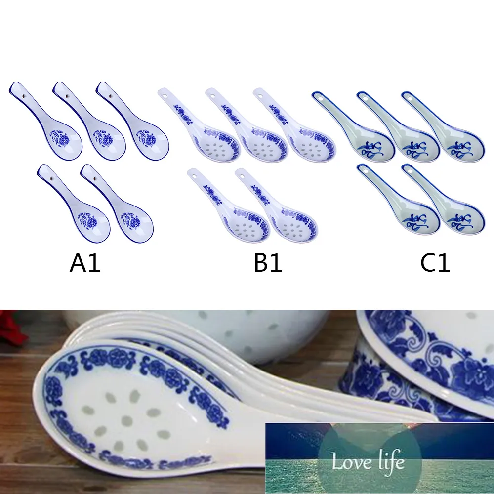Cucharas De Porcelana Para Sopa Color Azul Y Blanco Vajilla S Azul Y