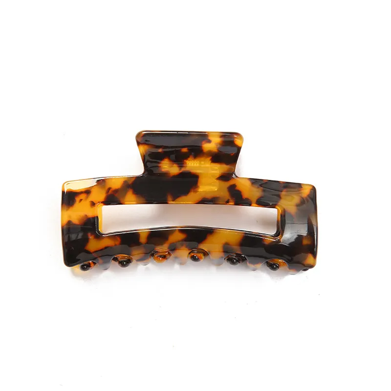 Geometric Acetate Hair Claws Accessories Large Square Crabs Clip Leopard Grain Clamps For Women Headbands