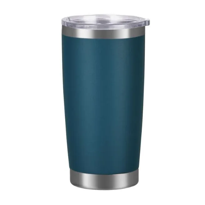 Moda 20 oz bebiendo tazas de vaso con tapa de sello Copa de vino de acero inoxidable Copa aislada de vidrio Viaje BY1688