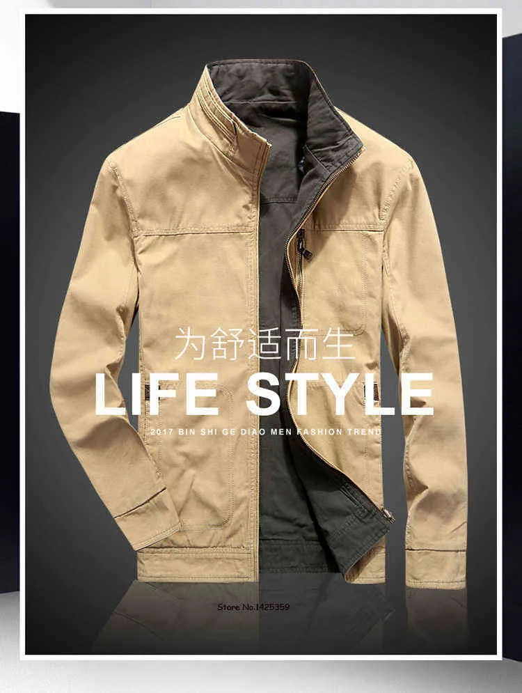Mens Double Sided Autumn Jacket With Stand Collar And Zipper Veste Homme Windbreaker Mens Outerwear In M 4XL Sizes Y1109 From Mengqiqi01 50.07 DHgate.Com