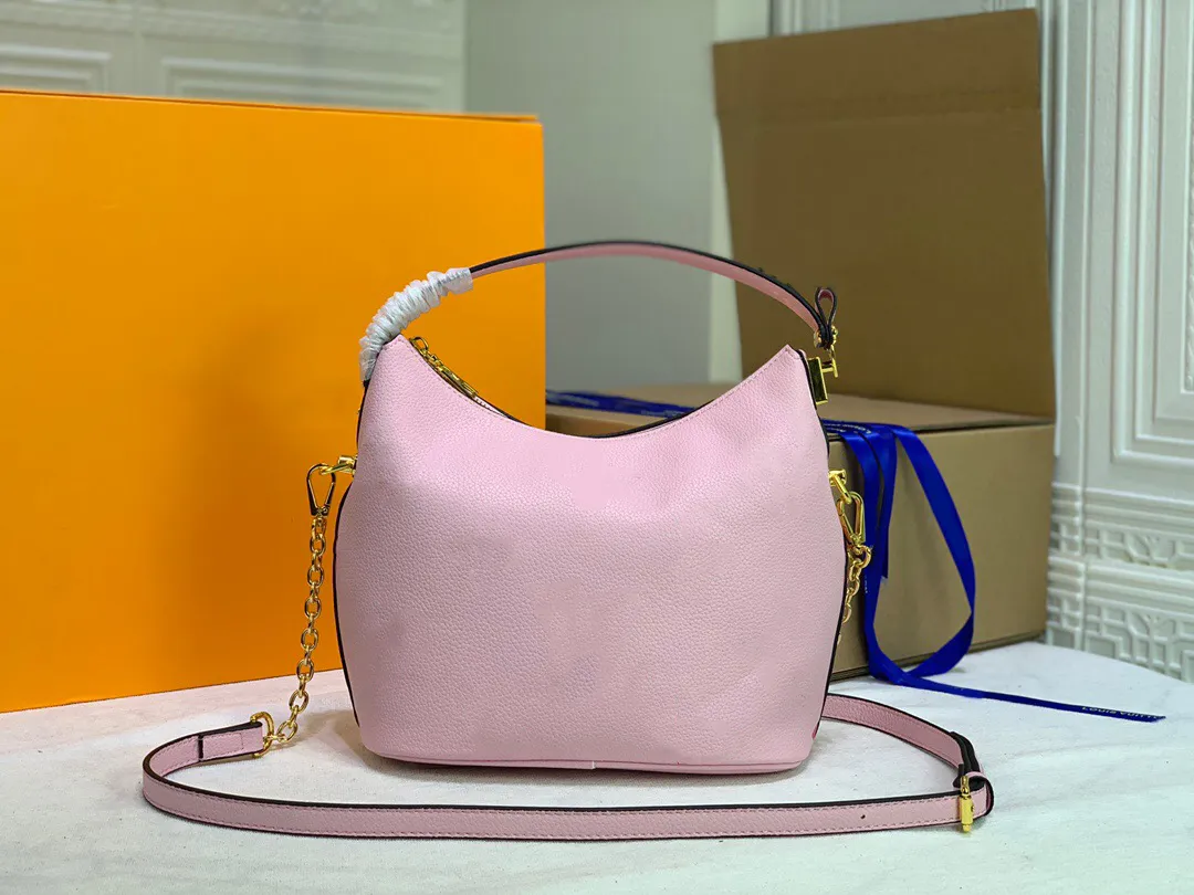 The new Fashion leather Handbag Luxurys designer bag wallets Luxury one-shoulder diagonal bags Marshmallow hobo handbags with its ornamental S-Lock