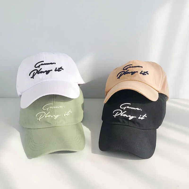 Students Baseball Cap Lover Couples Hats Summer Sun Hat Snapback Fashion Baseball Cap Women Men Cap Dad Hat Green White