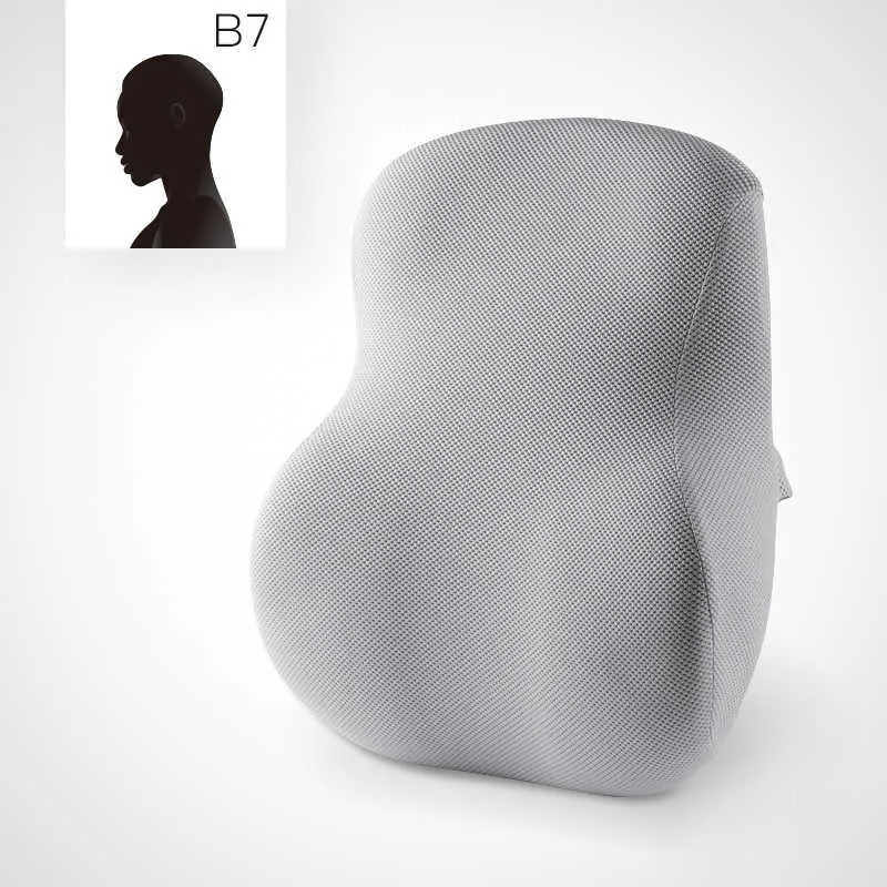 チェカグッズシートクッション腰椎パッドオフィスチェアバッククッションカーメモリ通気性ウエストピロー妊娠中の女性ウエストピロー210611