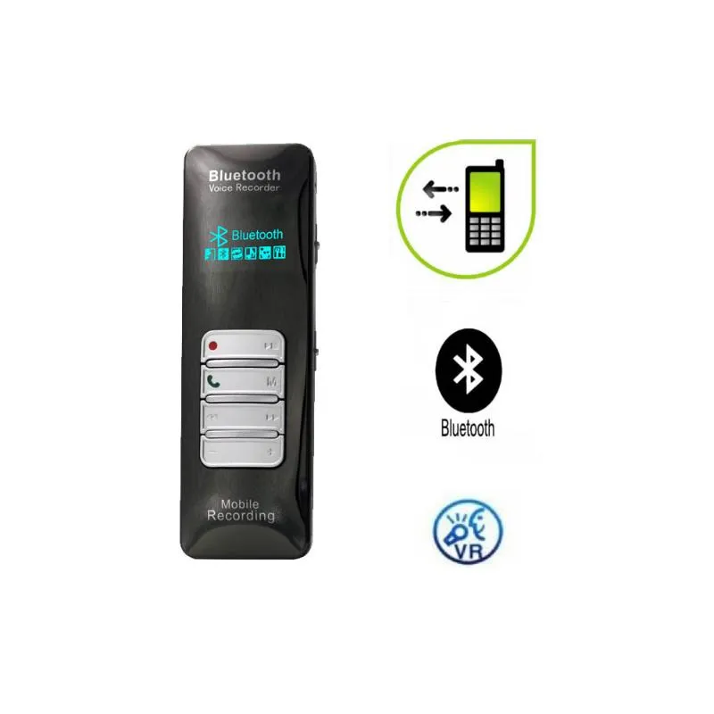 Digital Voice Recorder Bluetooth può registrare la chiamata di telefonia mobile Registrazione Attivazione VOX Vospassword Protezione MP3 Play