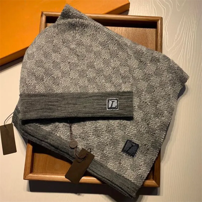 Lenços conjuntos de beanie chapéus moda lenço para homem mulheres inverno xale longo pescoço respirável opção alta qualidade com caixa