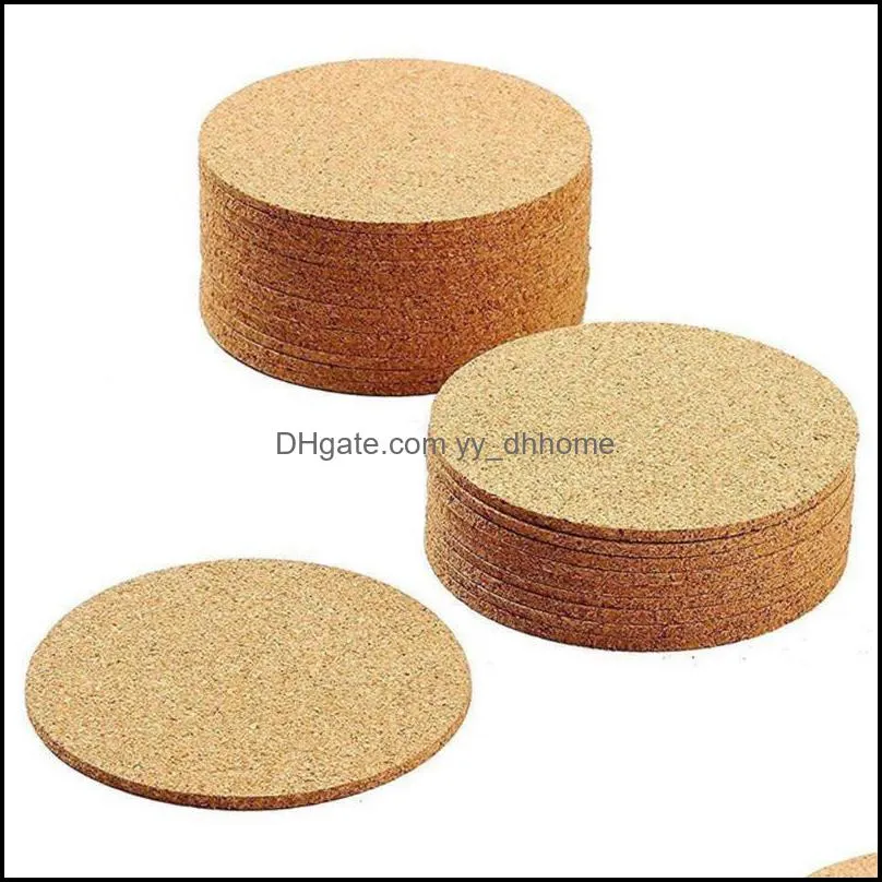 الحصير منصات الجدول الديكور المطبخ ، بار طعام الطعام في المنزل 10 × جولة 90 ملم * M Cork Drink Coasters 90 مم ، سميكة * مرن و FL