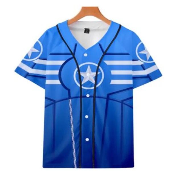 Modische, maßgeschneiderte Baseball-Trikots, lässige 3D-Männer, dünne Baseball-Shirts, komfortables Trainings-Trikot 015