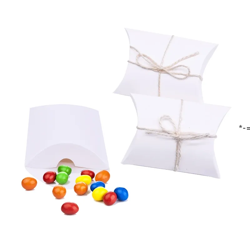 Boîte de papier 9 x 6 cm Emballage cadeau Boîtes de bonbons pour la fête d'anniversaire de mariage Cookies Faveurs Emballage Biscuits de Noël Sac d'emballage LLD11251