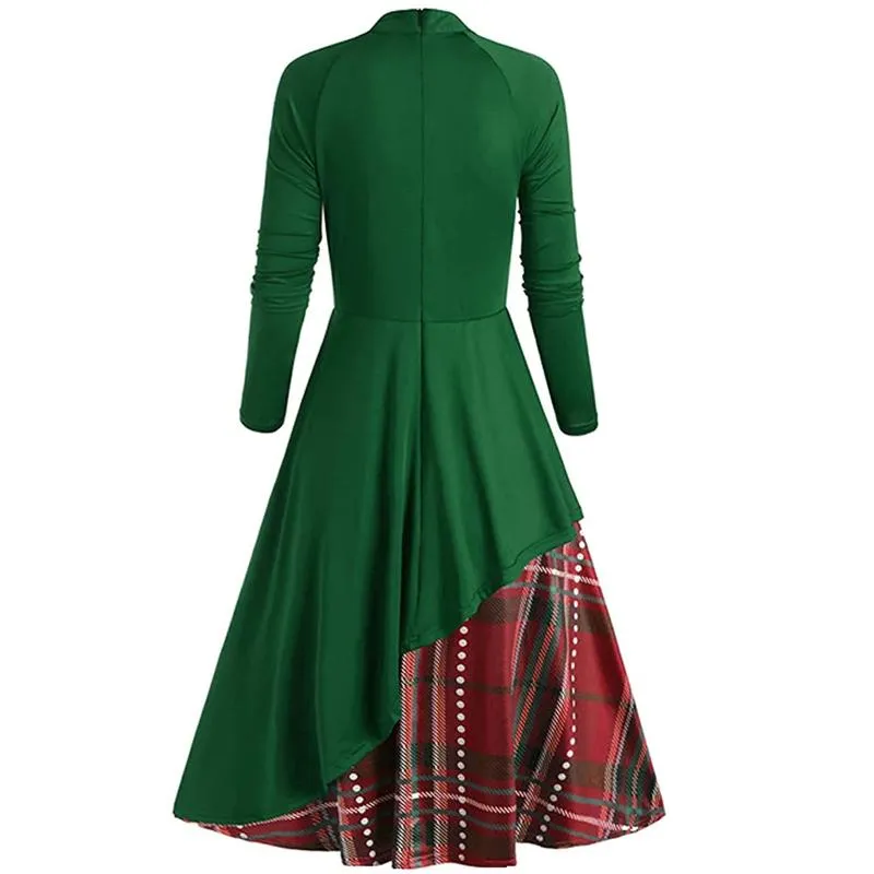 Plaid Holiday Dress for Women Ankle-Length Hooded Pullover Bow Casual  Winter Party Dress from Dhgate Basic & Casual Dresses - price 31.76