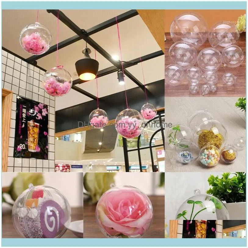 Decoration Event Festive Supplies Home & Gardenclear Baubles Ball Transparent Plastic Diy Crafts Balls Fashion Christmas Decorations Festiva