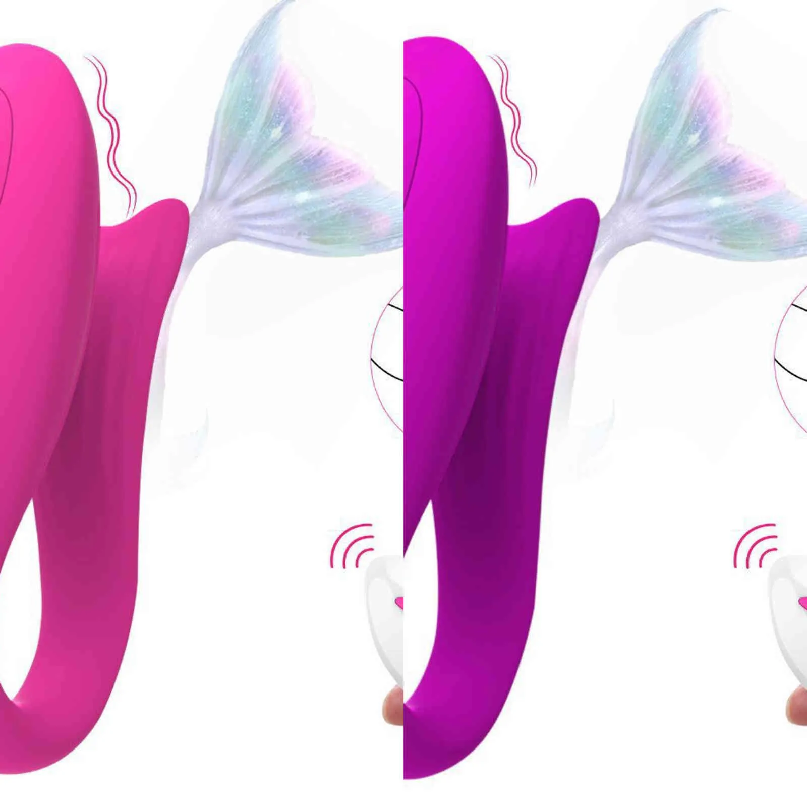 NXY-vibratorer sjöjungfrun Trådlös fjärrkontroll Vibrator 12 hastigheter vibrerande trosor G Spot Clitoris Stimulator Sexleksaker för par Kvinnor 1120