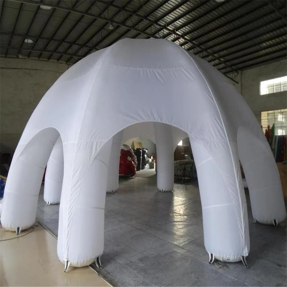 Customized inflatable dome tent with beams waterproof 8m 6m pop up spider event party marquee disco shelter for rental or 196E