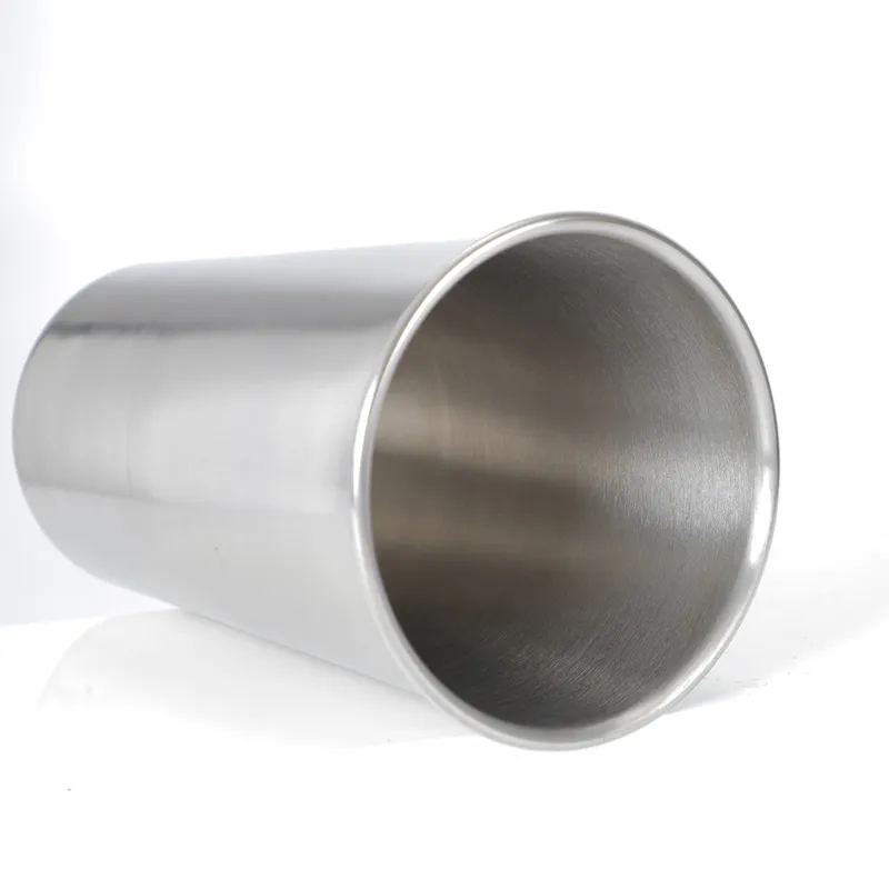 16oz Stainless Steel Beer Glass Outdoor Portable Metal Cup 500ml Small Wine Tumbler Hotel Drinking Utensils 