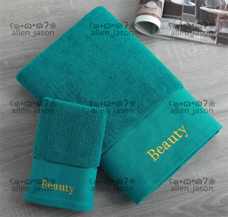 Top Letter Towel Set Hipster Cotton High Quality Designer Towels Two Pieces Set Home Bath Hand Face Hair Multifunction Luxury Supplies