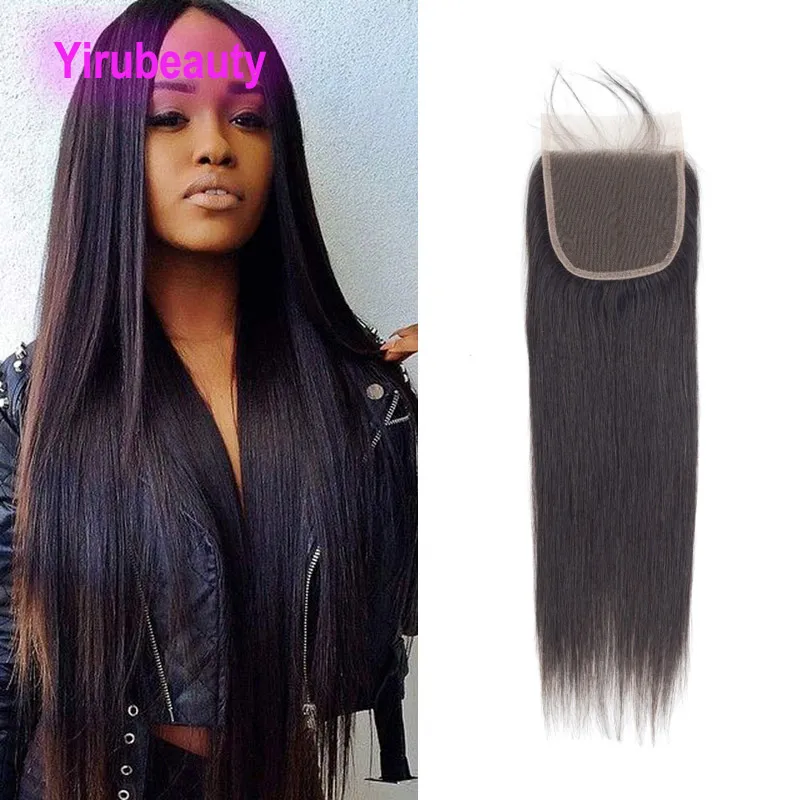 Brazilian Virgin Human Hair 5X5 Body Wave Straight Lace Closure Baby Hair Five By Five Top Closures Natural Color 12-24inch Wholesale 5PCS/lot