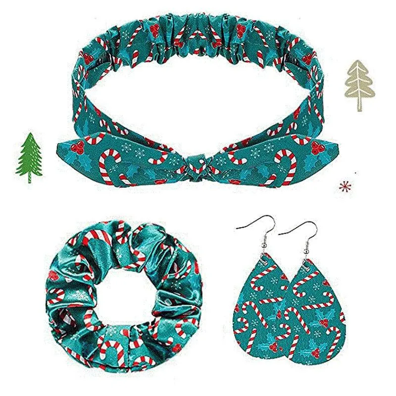 Party Supplies Christmas bunny ears hair band circle holiday style Hairs accessories gift set