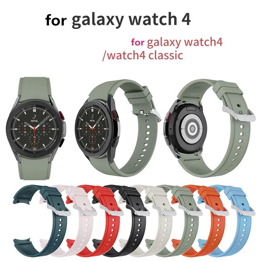 Smart Straps Watchband Sport Silikon Ersättbart band för Samsung Galaxy Watch 4 Watch4 Classic Band Accessoarer