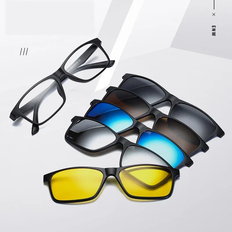 Magnetic Polarized Sunglasses Clip For Men Myopia Frame With Leather Bag  From Aawqq, $27.95