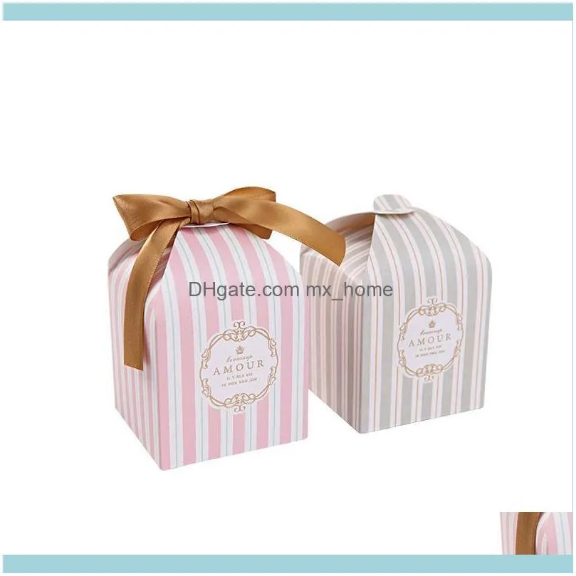 Gift Wrap Paper Bags Box Wedding Favor Sweet Candy Chocolate Packaging Baby Shower Birthday Party Decoration For Guests