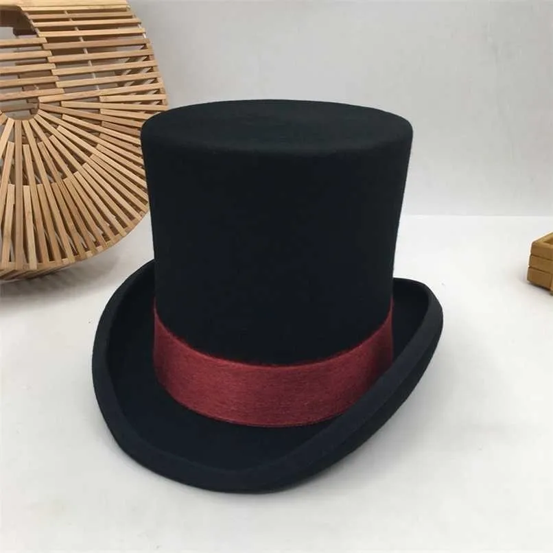 Brittisk vind i Europa och Gentleman Cap Stage Performance Top Hat Retro Mode och Personlighet President Hat Cap 211227