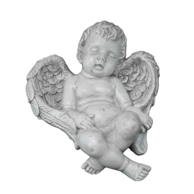 Садовые украшения ангелы смола херубы статуя 5.31 мемориальная статуэтка крытый открытый дом украшения дома прелестный ангел скульптура милый
