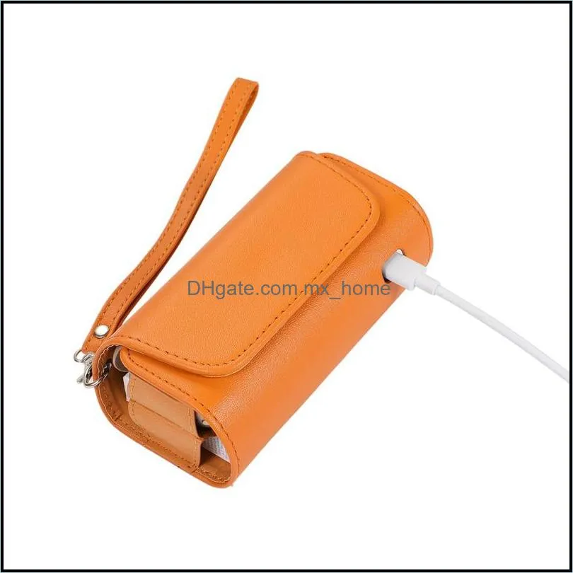 New Electronic Protective Case Cover Holder Carrying Storage Box Lanyard Leather Case Portable Electronic Cigarette Case VT1408