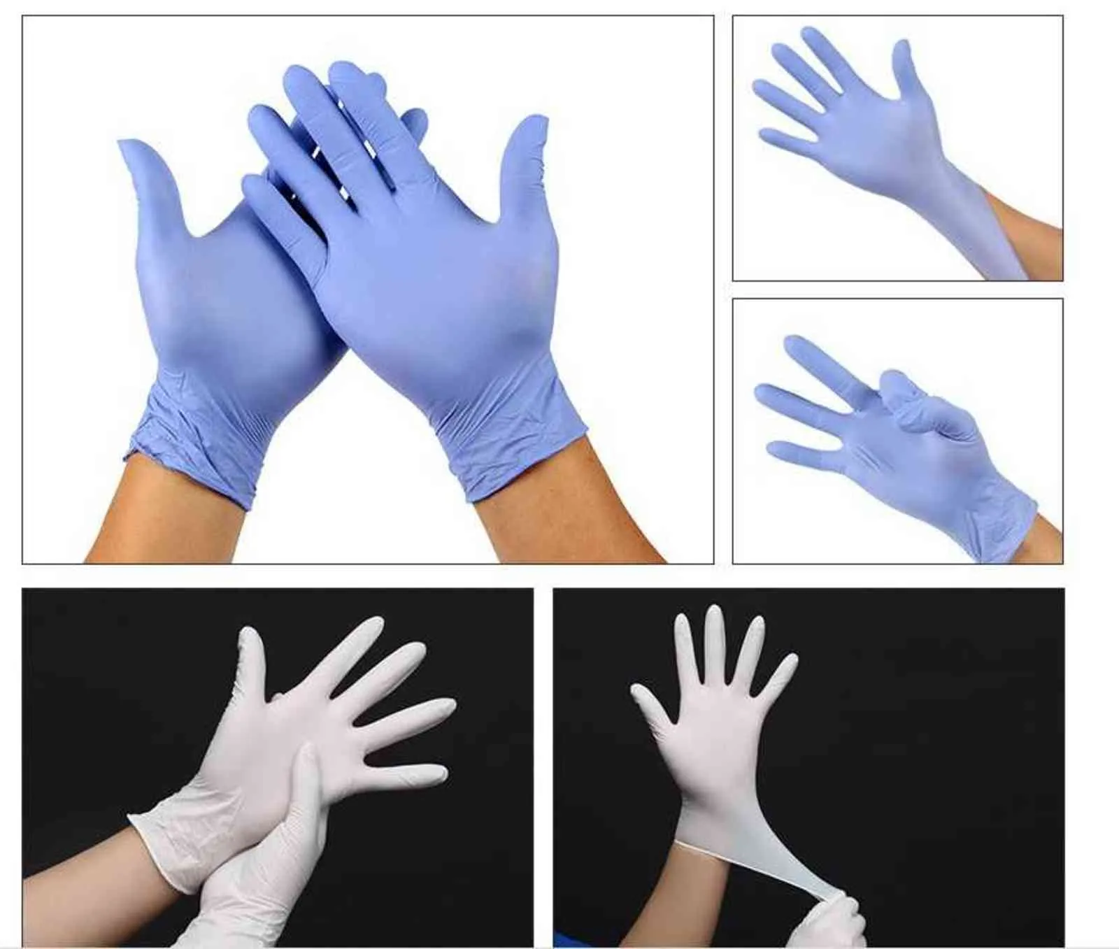 100 stks wegwerp handschoenen latex universele keuken schotel wassen werk rubber tuin beschermende handschoen voor thuis buiten