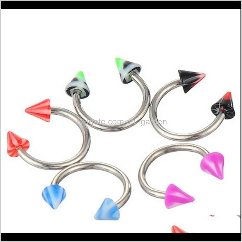 promotion 110pcs mixed models/colors body jewelry set resin eyebrow navel belly lip tongue nose piercing bar rings