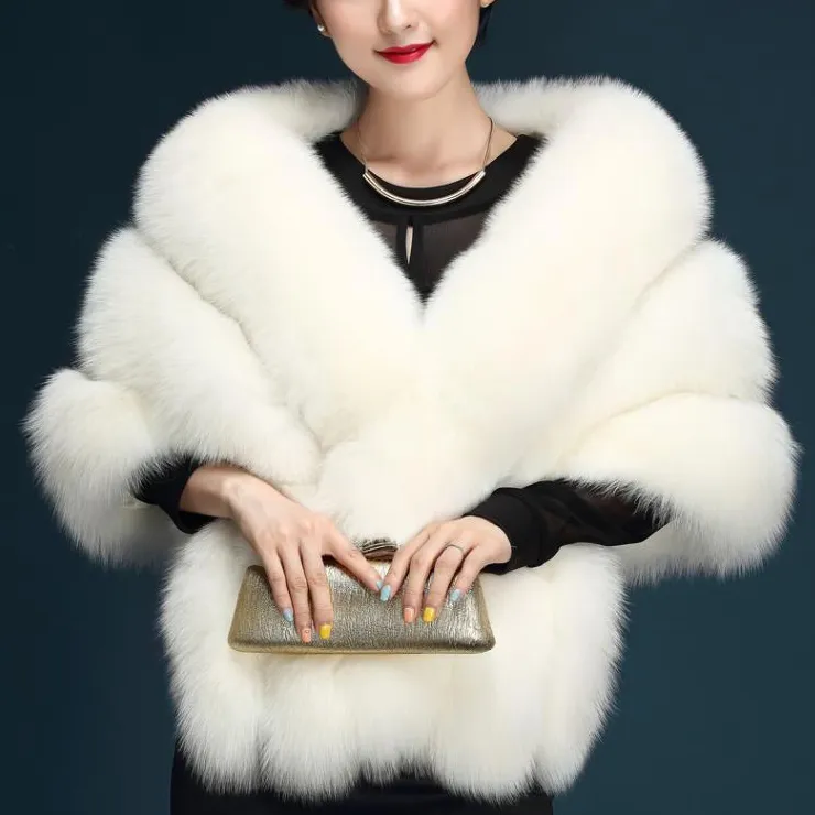 Faux fur sales wrap coat