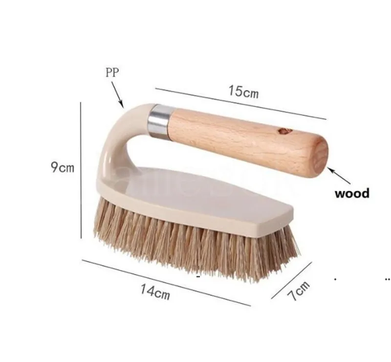 Nova madeira multifuncional escovas sapato roupa de cozinha sujeira remove toalete banheiro banheira sapatos scrub escova de telha de telha EWD7673