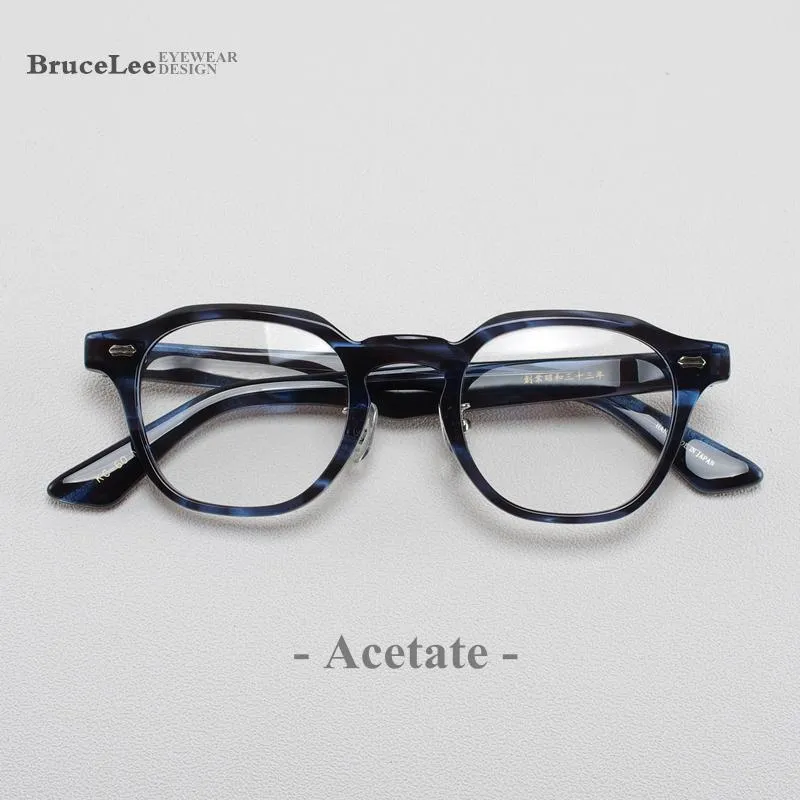 Lunettes de soleil de mode Cadres Acétate Lunettes optiques Cadre Hommes Plein Vintage Square Prescription Lunettes 2021 Femmes Nerd Spectacles Rétro Eye