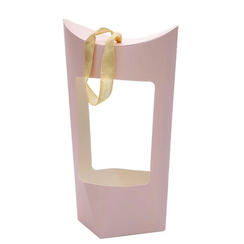 Emballage cadeau Papier Fleurs Boîte Sac à main Rose Fleuriste Bouquet Mariage Emballage Carton Saint Valentin