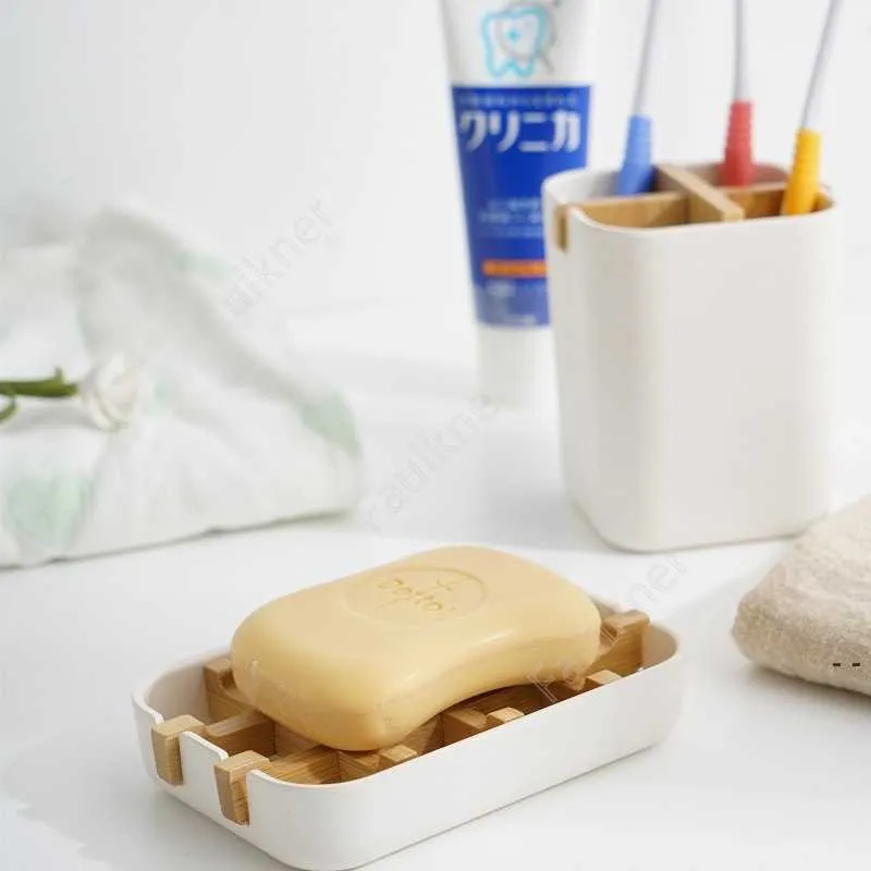 Yeni SOAP Çanak Kutusu Ahşap Plastik Kutu Çanak Kılıfı Banyo Seyahat Için Konteyner Kutusu Taşıma Çantası DAF39