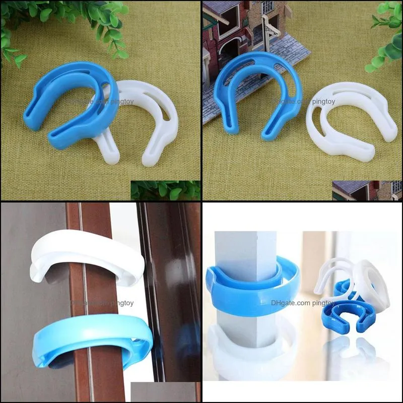 4pcs/set Baby Safety Plastic C Shape Security Cabinet Locks Children Safety Fridge Door Gate Locks Random Color